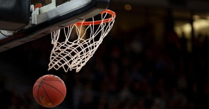 basketball going through the hoop